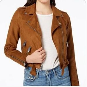 Levi's Brown Suede Moto Jacket with Belt